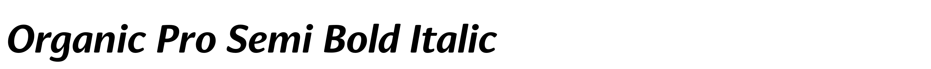 Organic Pro Semi Bold Italic